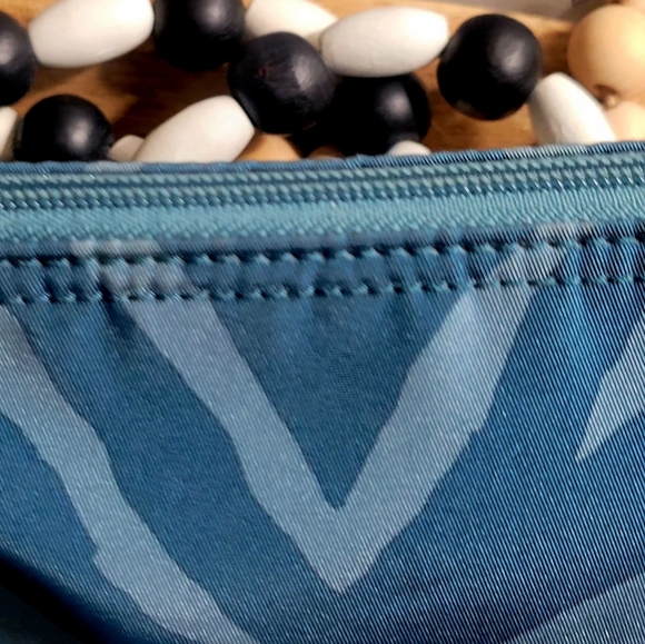 Coach Teal and Light Blue Cosmetic Bag With Logo  Hang Tag - Picture 10 of 12